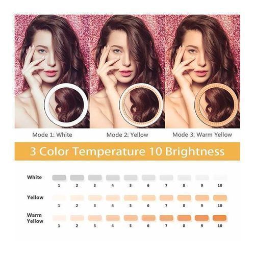 14" Inches Selfie Ring Light With Tripod Stand & Cell Phone Holder For Live Stream/Makeup, Led Camera Ringlight For YouTube Video/Photography Compatible With IPhone Android Phones (Upgraded)