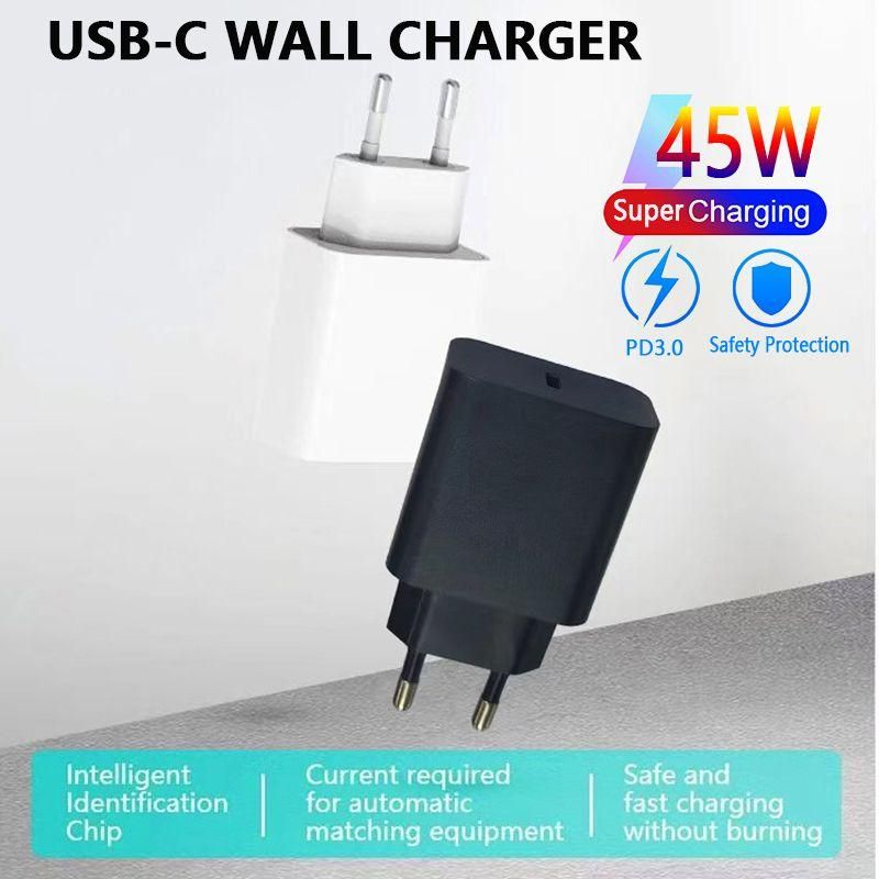 For Samsung Galaxy S21 S20 S10 Plus 45W PD Fast Charger  USB