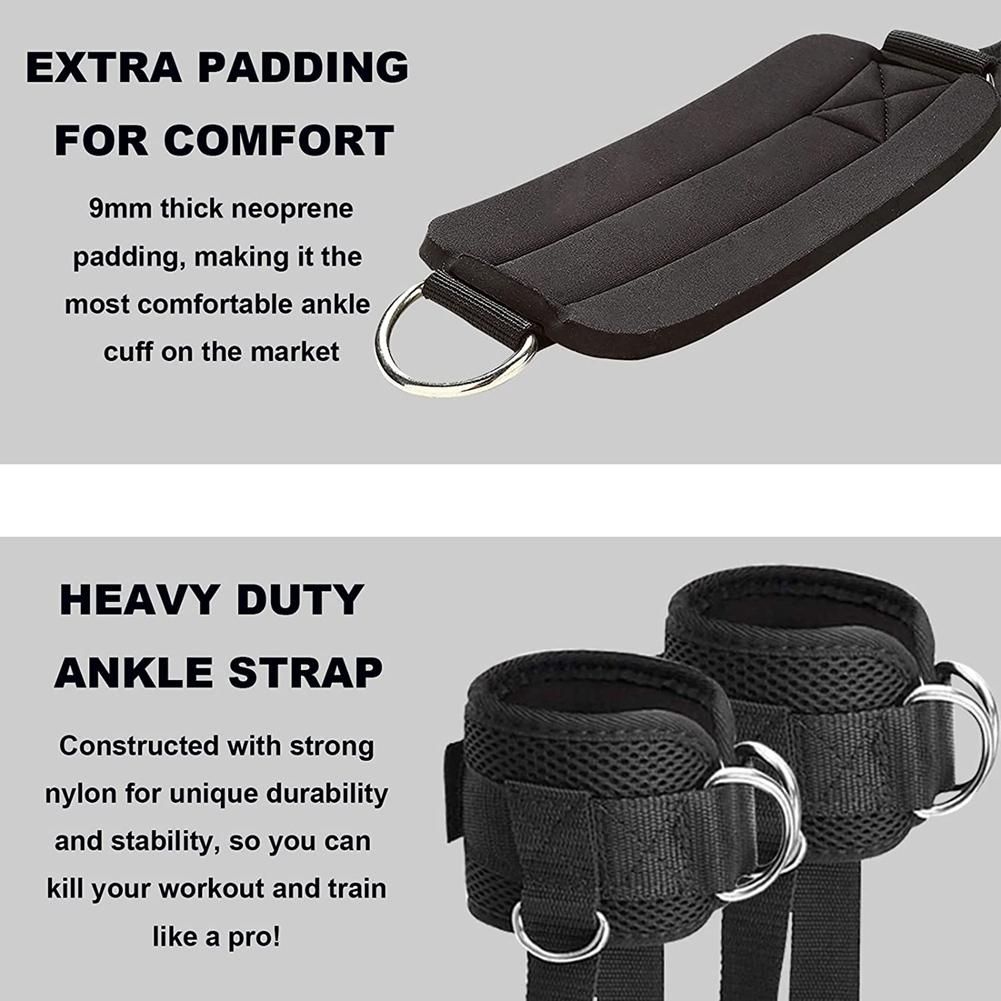 Ankle Strap for Cable Machine, Men & Women Thigh Bands Kickback for Workout Hips Trainer Leg Press Muscle Strength Gym