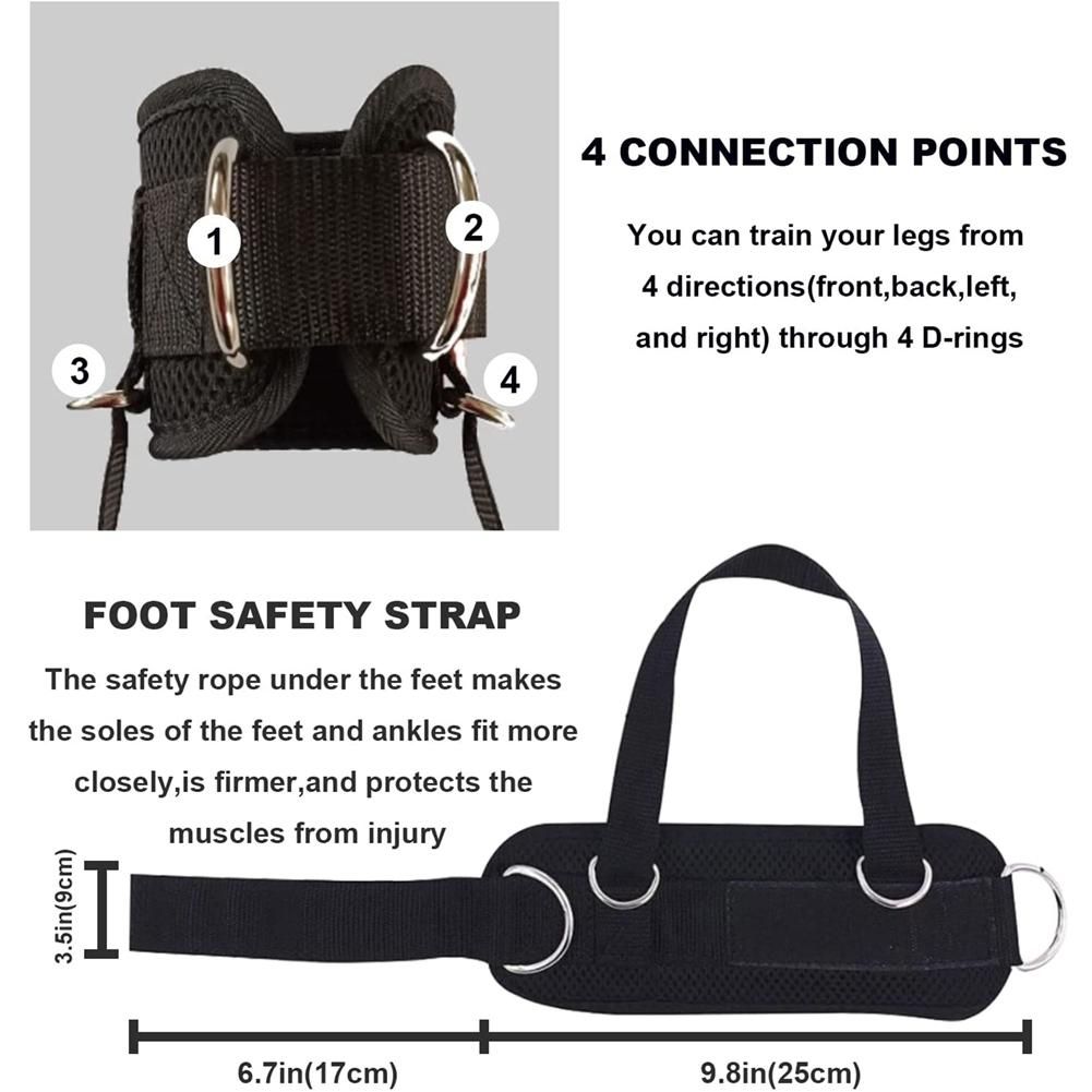 Ankle Strap for Cable Machine, Men & Women Thigh Bands Kickback for Workout Hips Trainer Leg Press Muscle Strength Gym