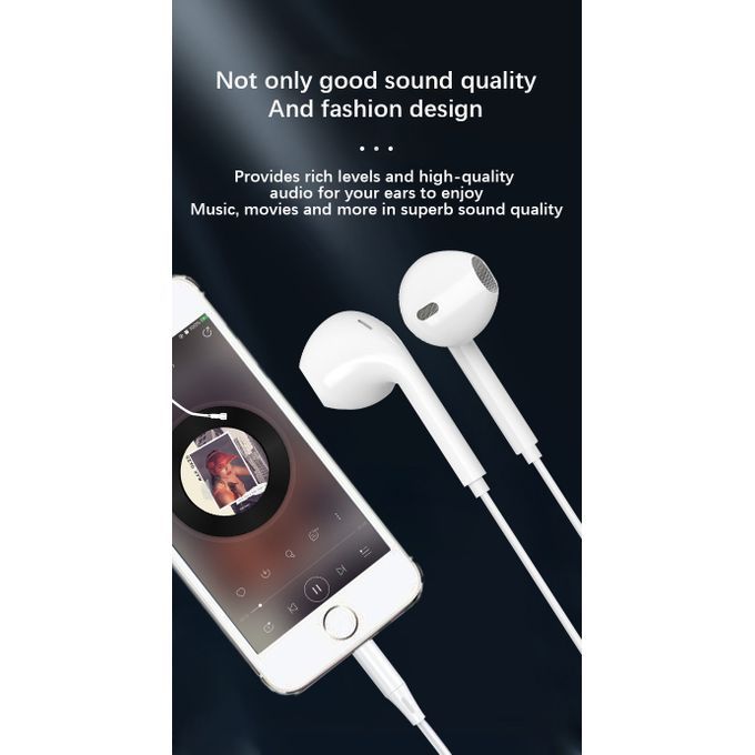 Earphone 3.5mm Wired Earphone Macaron Earphone Mic Audio Earphone