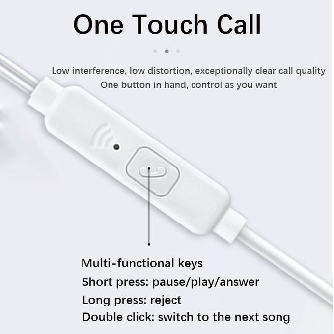 Earphone 3.5mm Wired Earphone Macaron Earphone Mic Audio Earphone