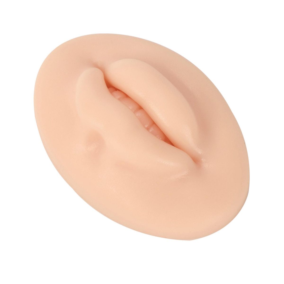 1Pc 3D Skin Color Double-sided Three-dimensional Simulated Lips Thickened Soft Elastic Silicone Lip Tattoo Eyebrow Tattoo Practice Skin