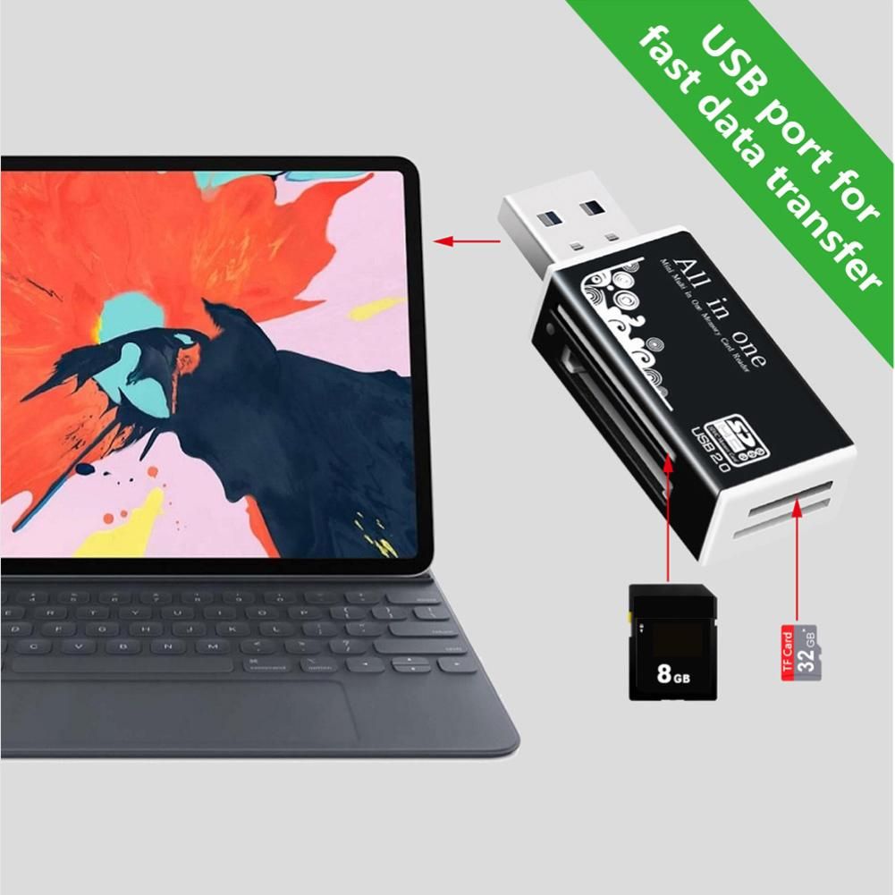 Multifunctional USB 2.0 Micro-SD/TF/CT/MS/SDHC/MMC-Red