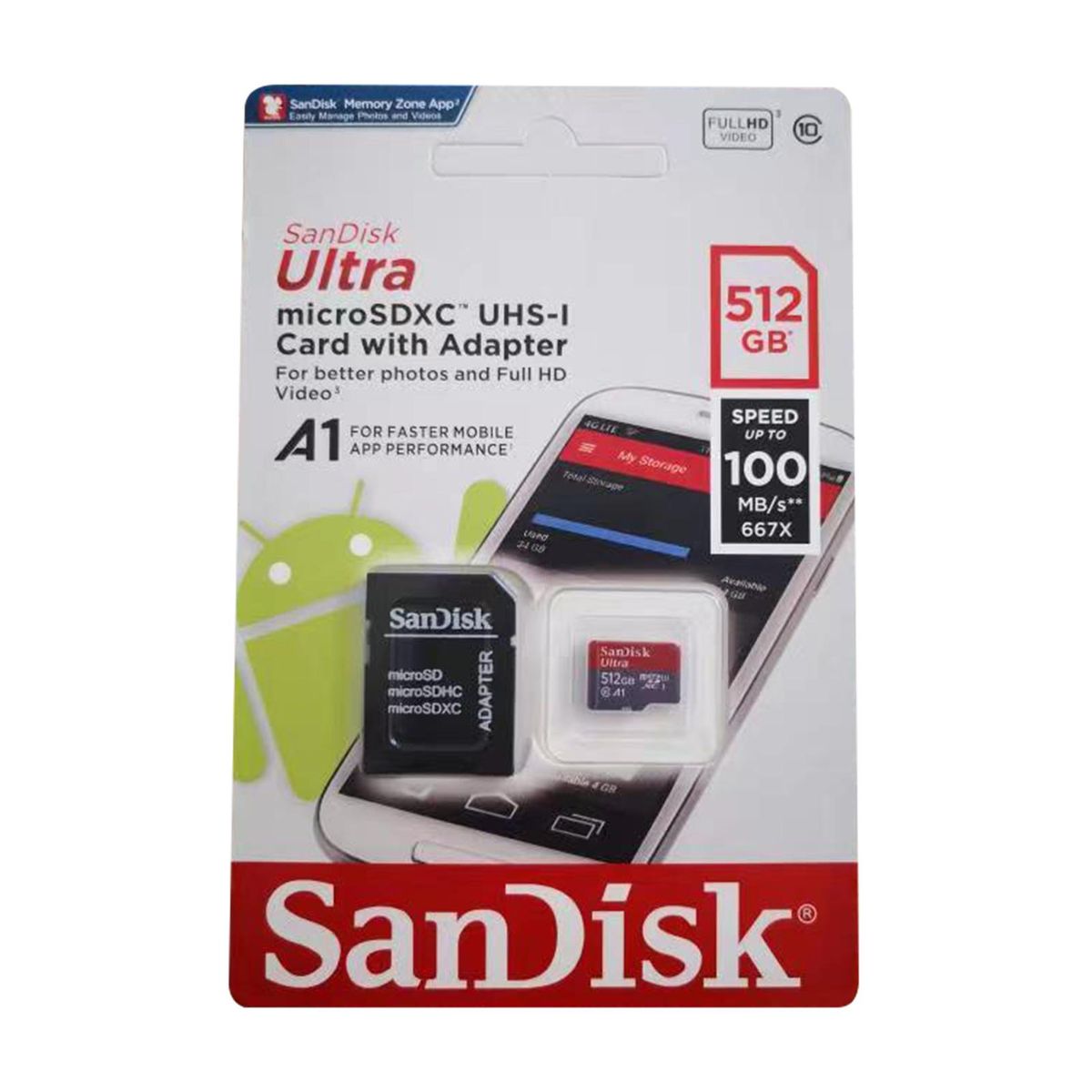 512GB High-speed Memory Card up to 100MB/s Read Speed for Digital Camera Motion Camera Laptop