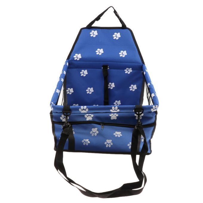 Dog Ventilated Seat Kennel Booster Seat Travel Box With Safety Blue