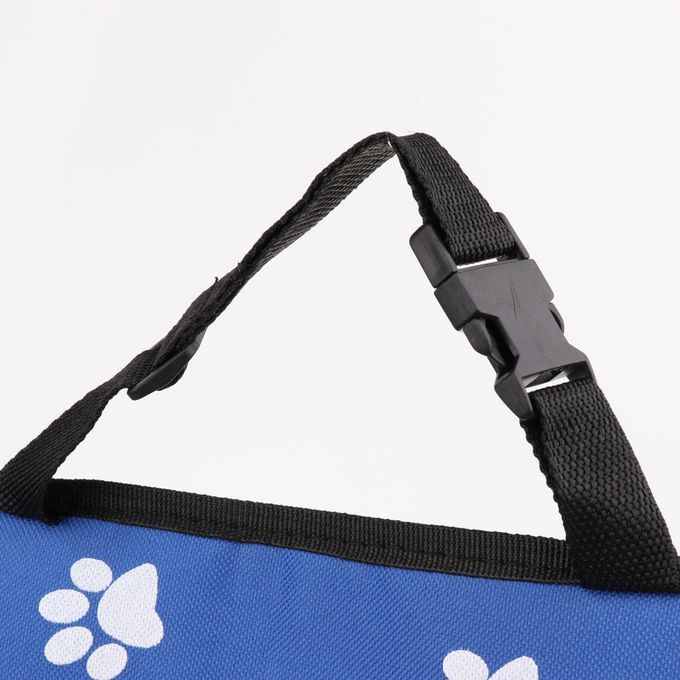 Dog Ventilated Seat Kennel Booster Seat Travel Box With Safety Blue