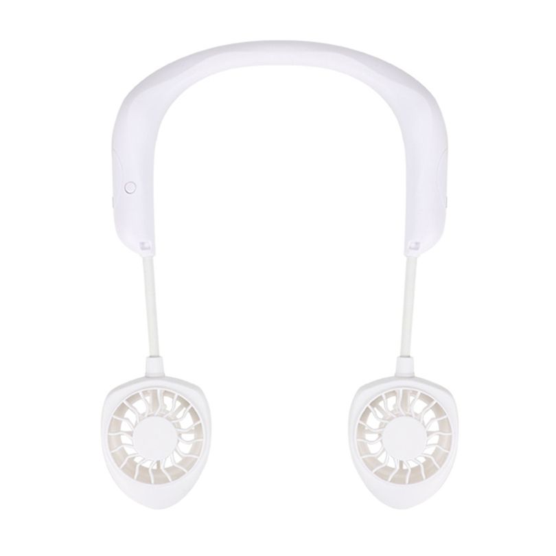 Dual Large USB Neck Hands-free Lazy Mini Battery20 Speeds Portable Rechargeable Fan 3 Summer Band 2019 Sports Air Hanging Cooler