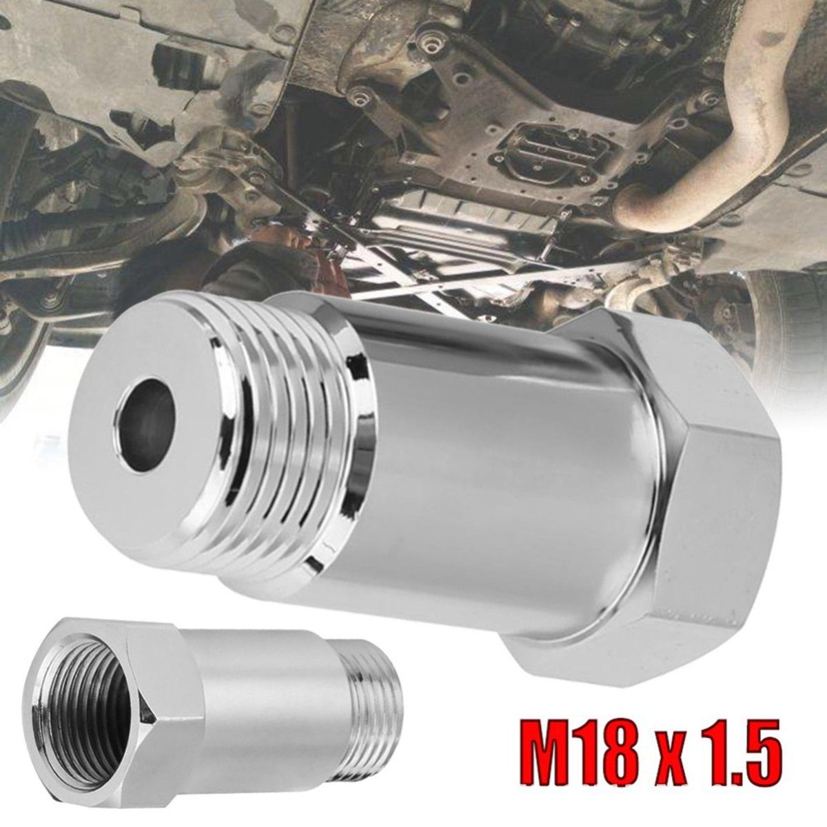 M18X1.5 Oxygen O2 Sensor Adapter Converter Car CEL SES DTC Fix Check Engine Light Eliminator O2 Extender Spacer