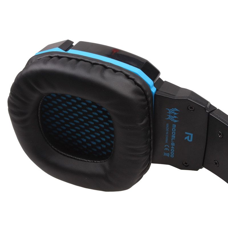 EACH G4000 Stereo Gaming Headset With Mic Volume Control & LED Light For Computer, Cable Length: 2.2m