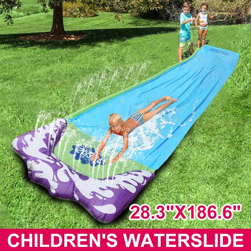 Children's Waterslide Inflatable Summer Garden Outdoor Water Slide Sprinkler Fun
