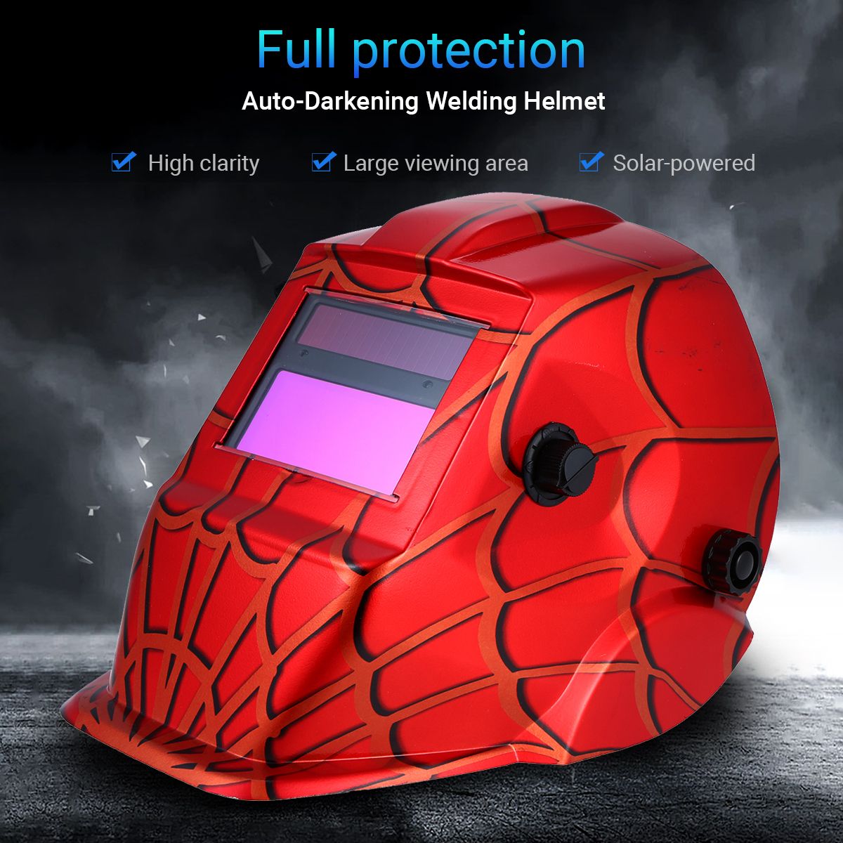 Welding Helmet Solar Powered Auto-Darkening Protective