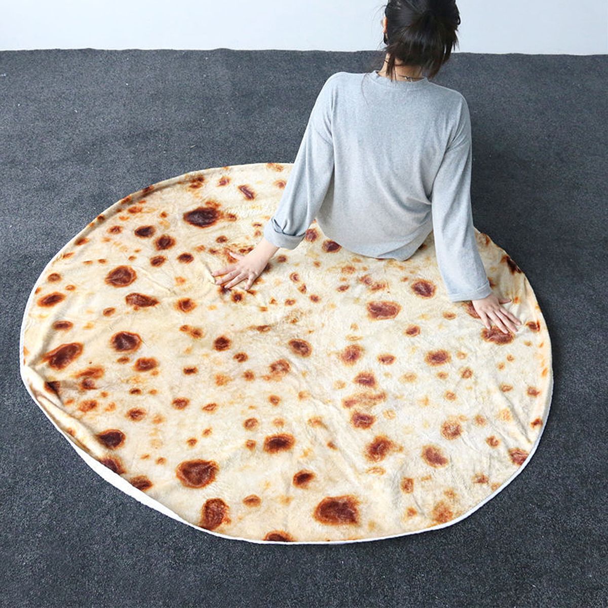 Burritos Tortilla Blanket Giant Round Beach Blanket Soft