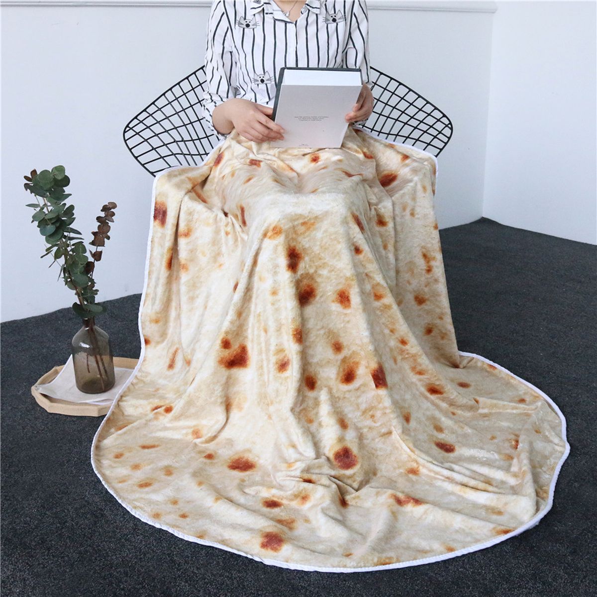 Burritos Tortilla Blanket Giant Round Beach Blanket Soft