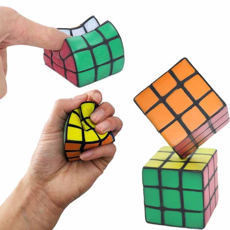 5cm Simulation Magic Cube Novelty Squishy Slow Rising Anti_strss Toy Squeezing Soft Soft Decompression For Children Adult Gifts(#1pcs)