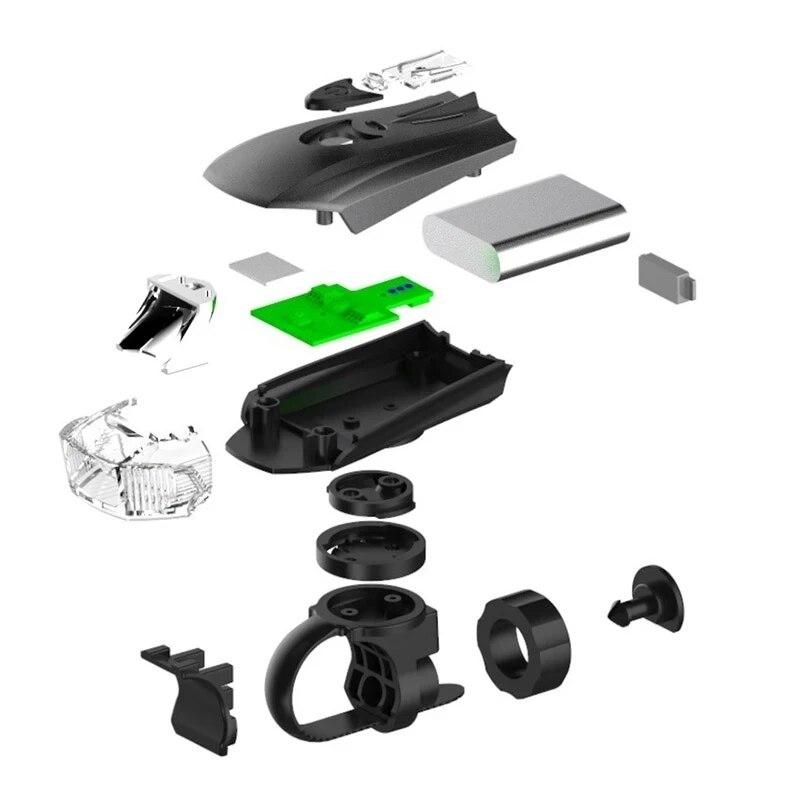 Bike Headlight Aluminum Alloy ABS Waterproof Warning Intelligent Vibration USB Charging Induction Flashlight For MTB Bicycle