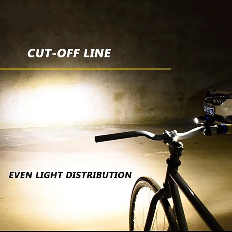 Bike Headlight Aluminum Alloy ABS Waterproof Warning Intelligent Vibration USB Charging Induction Flashlight For MTB Bicycle