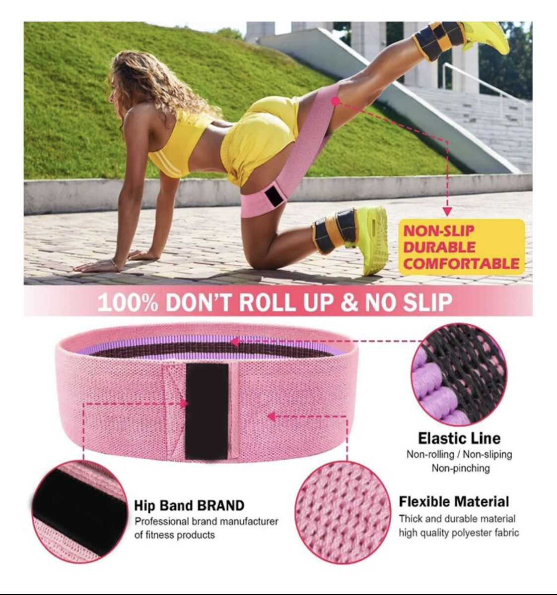 3pcs Resistance Bands For Legs And Booty