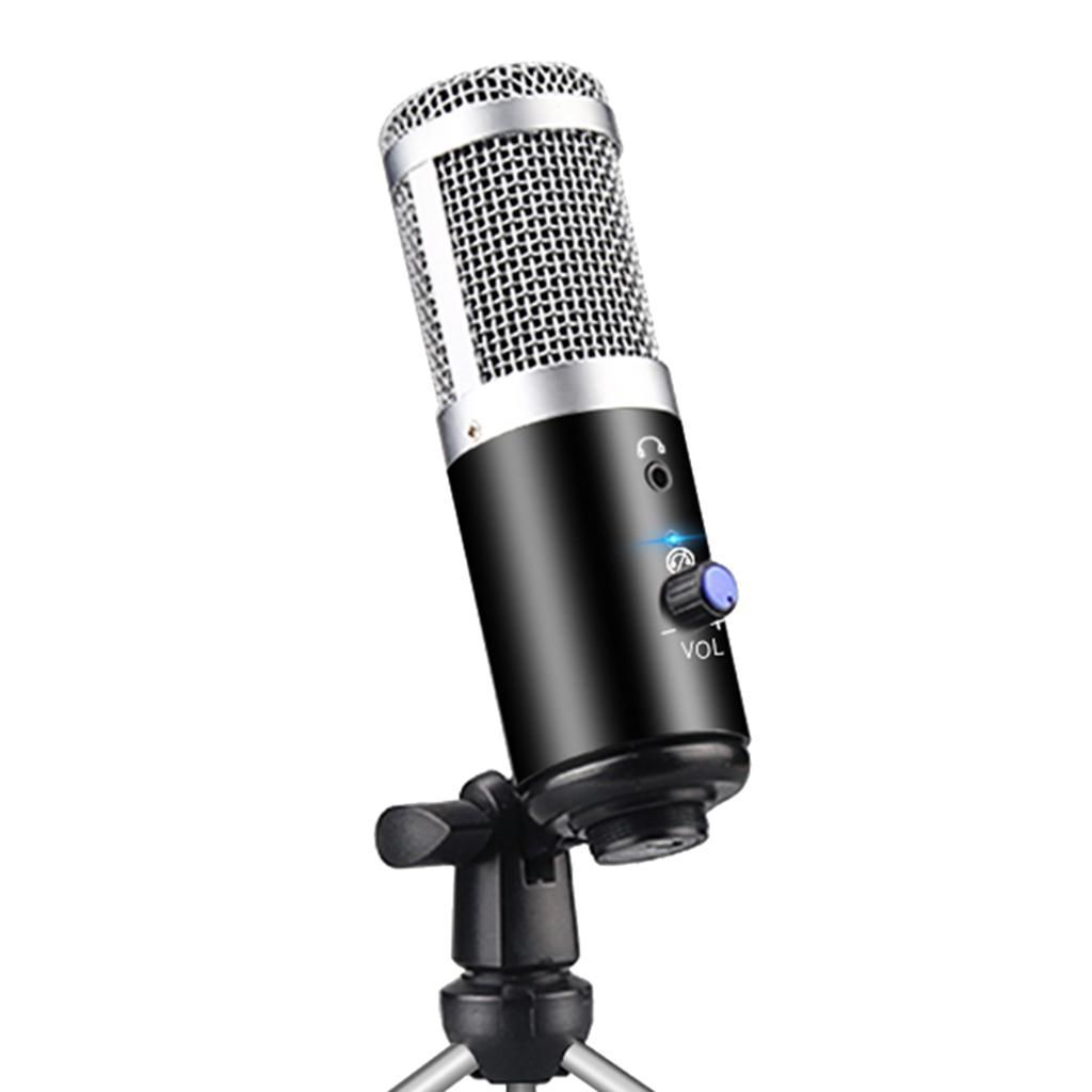 USB Condenser Microphone W/Tripod For Broadcast/Podcast Live Streaming
