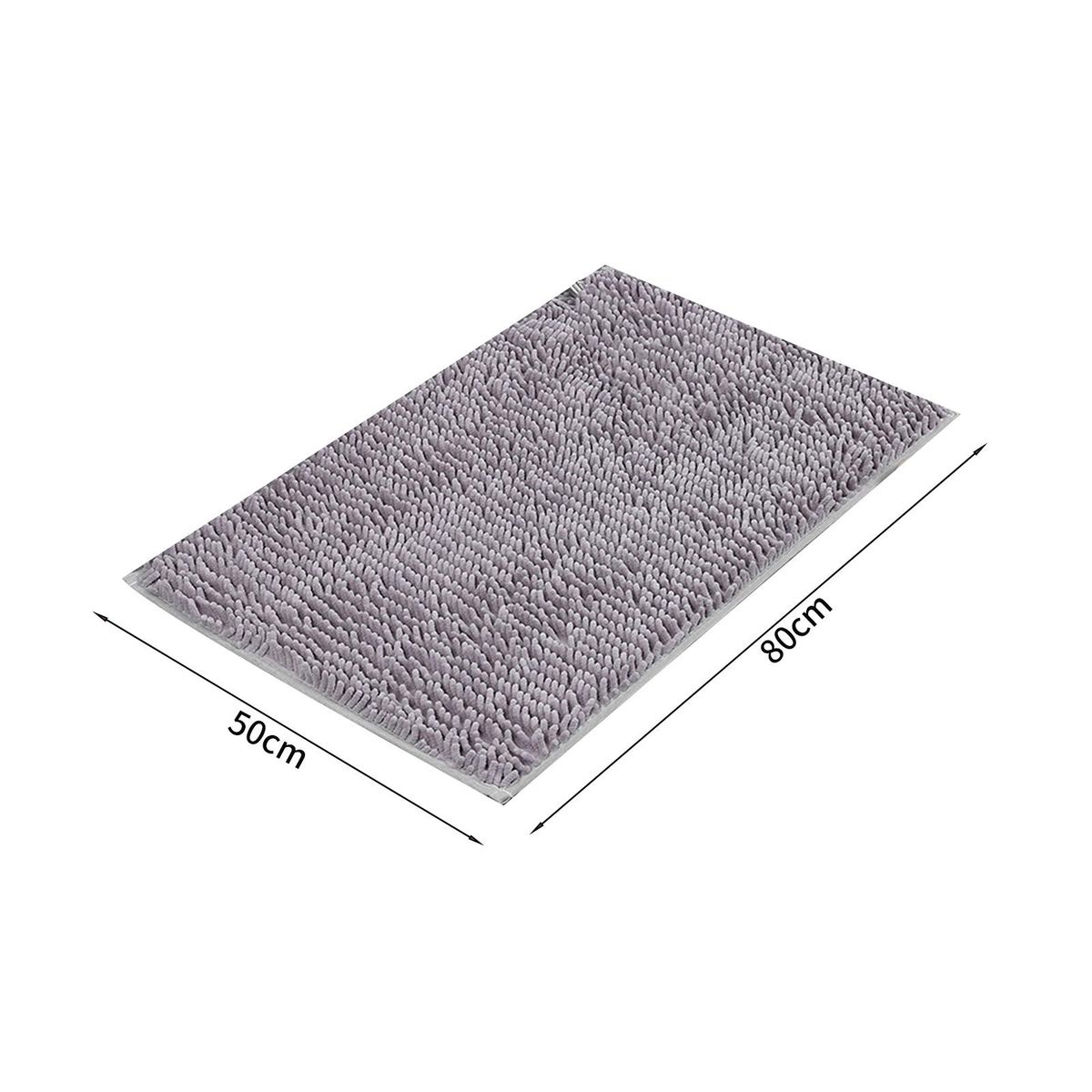 Floor Mat Shower Toilet Hallway Short Velvet Floor Rug Grey