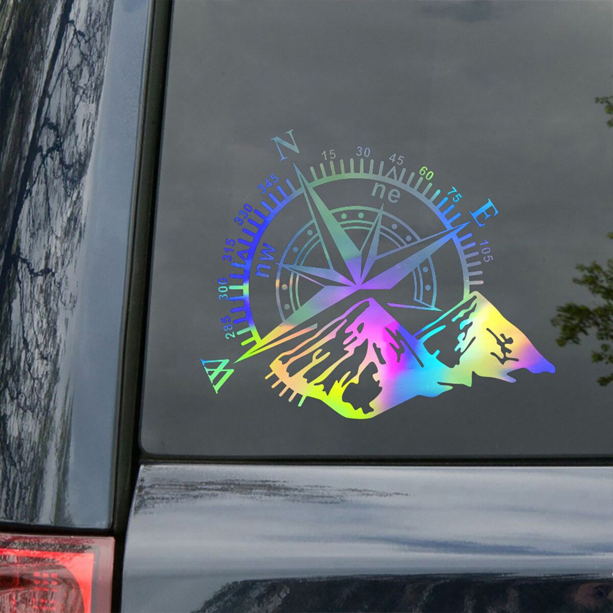 Motorhome Decal Laser Sticker Navigation Compass W/ Mountains For Van 48x34cm / 60x50cm 48x34cm