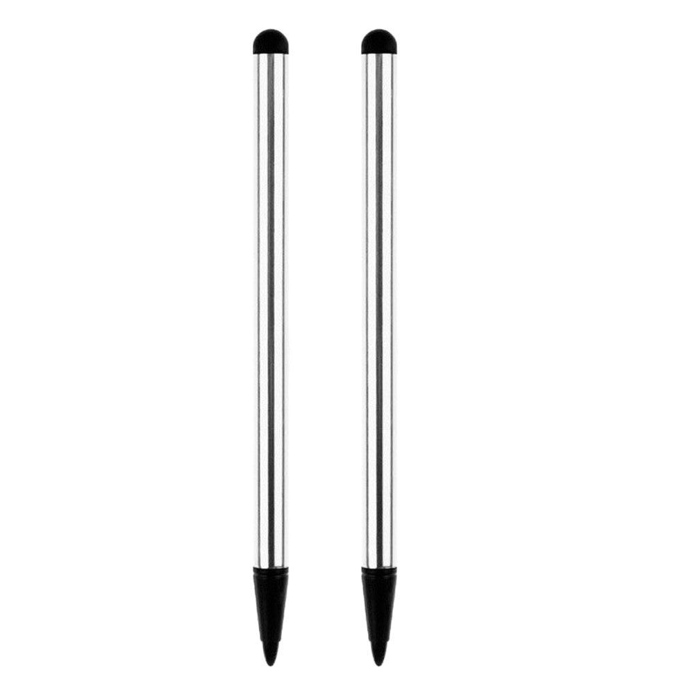 2Pcs Capacitive Pen Touch Screen Stylus Pencil For-Silver