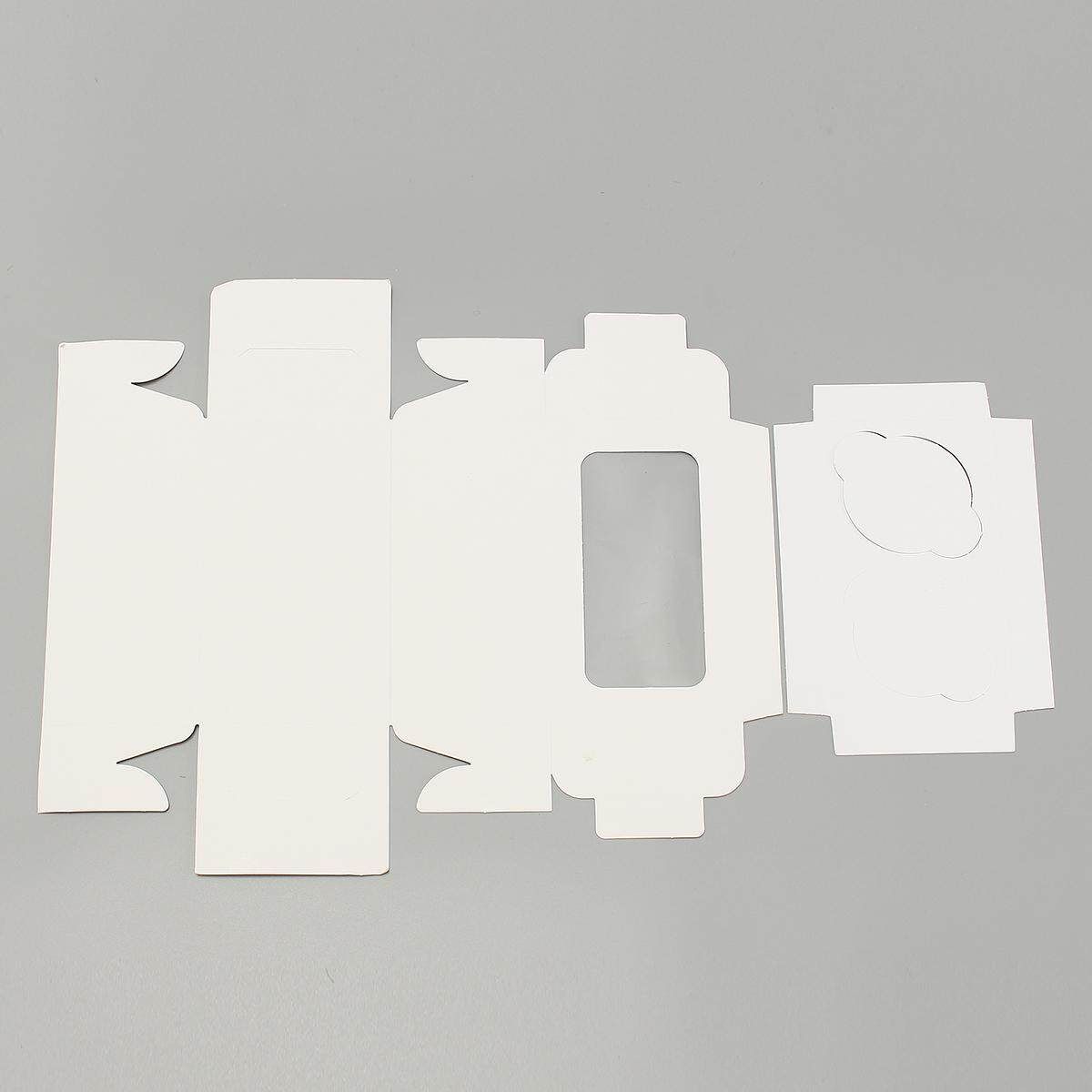 10PCS White Cupcake Box With Window 2 Cavity