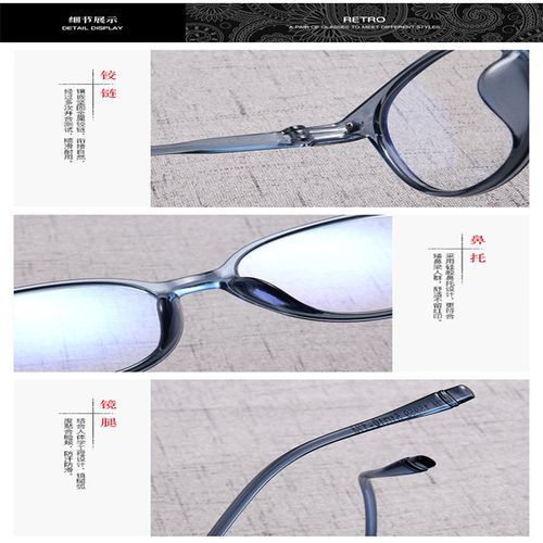 Round Neutral Blue Light Glasses Vintage Flat Glasses Frame