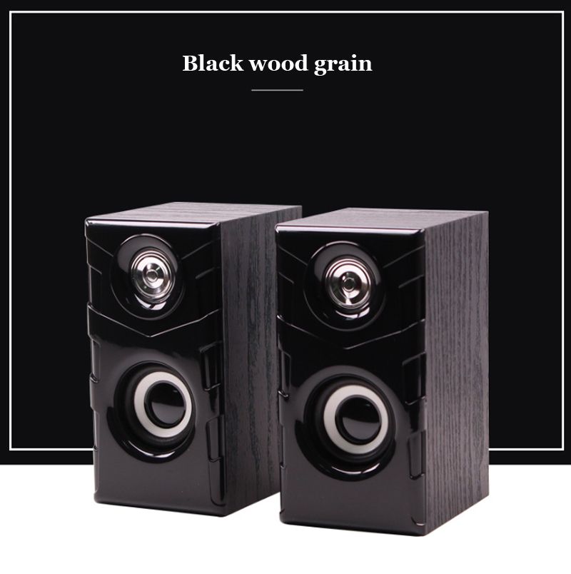 USB Wired Wooden Combination Speakers Computer Speakers BStereo Music Player Subwoofer Sound Box 2.0 Multimedia Speakers