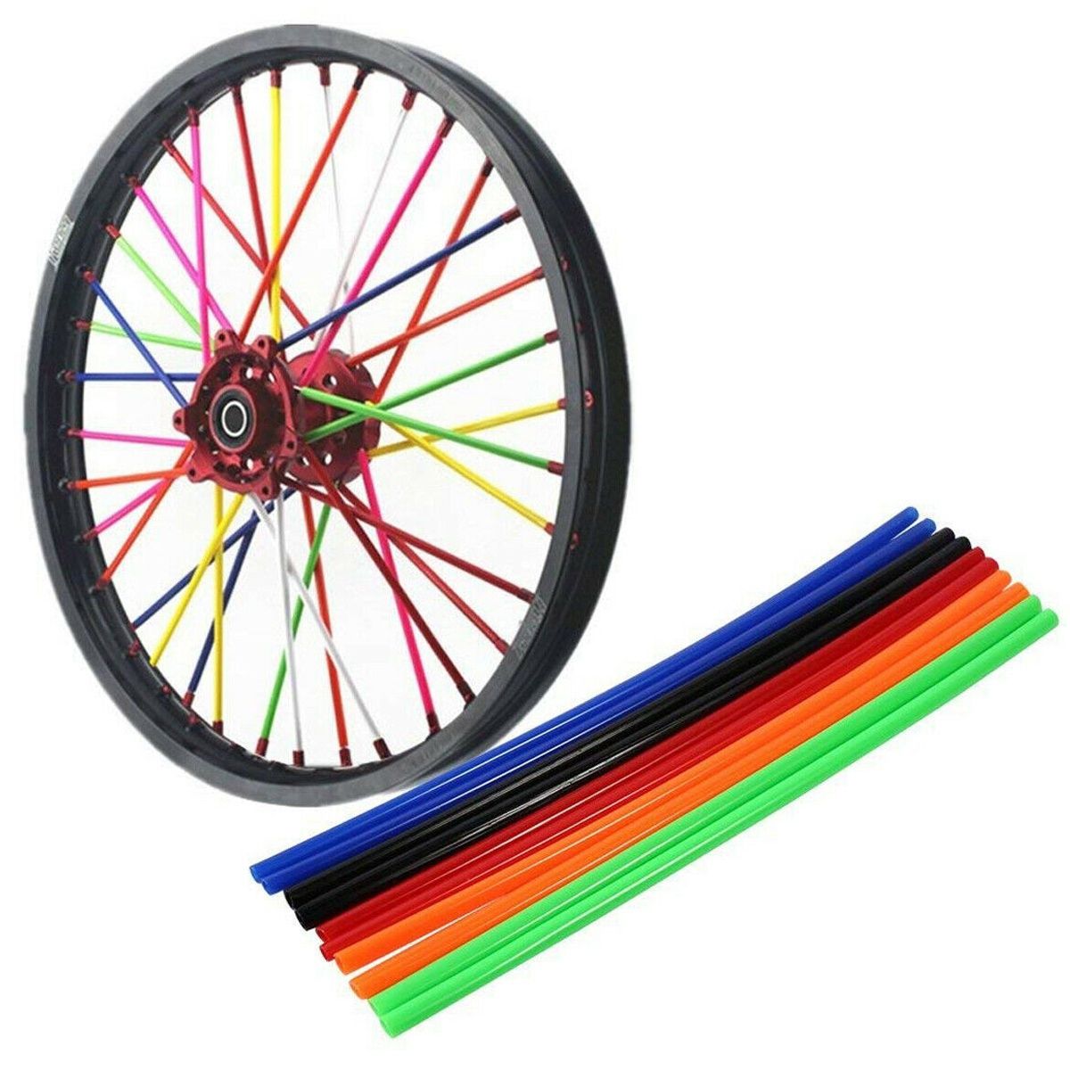 72Pcs Universal Motorcycle Wheel Hub Spoke Cover Wheel