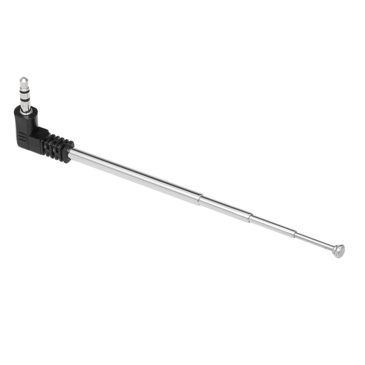 FM Radio Antenna 3.5mm Retractable Aerial 4 Sections L-Shape