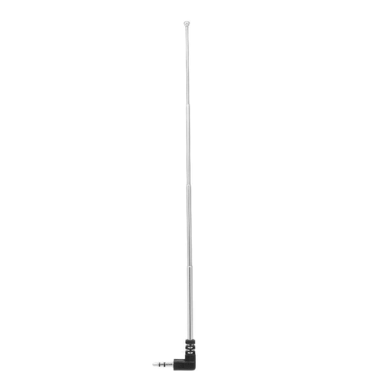 FM Radio Antenna 3.5mm Retractable Aerial 4 Sections L-Shape