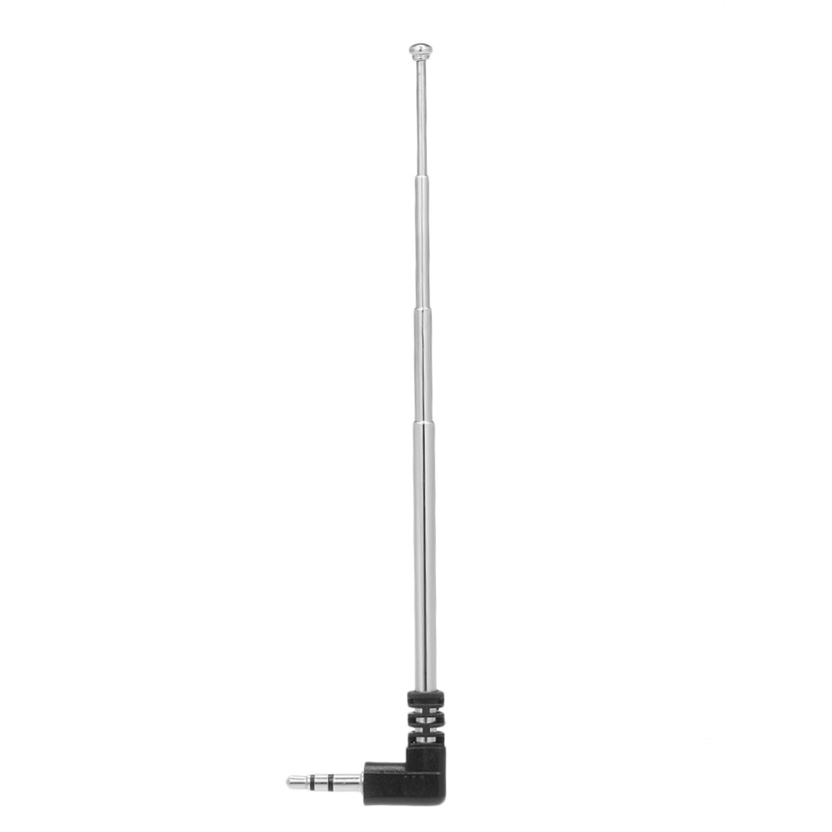 FM Radio Antenna 3.5mm Retractable Aerial 4 Sections L-Shape