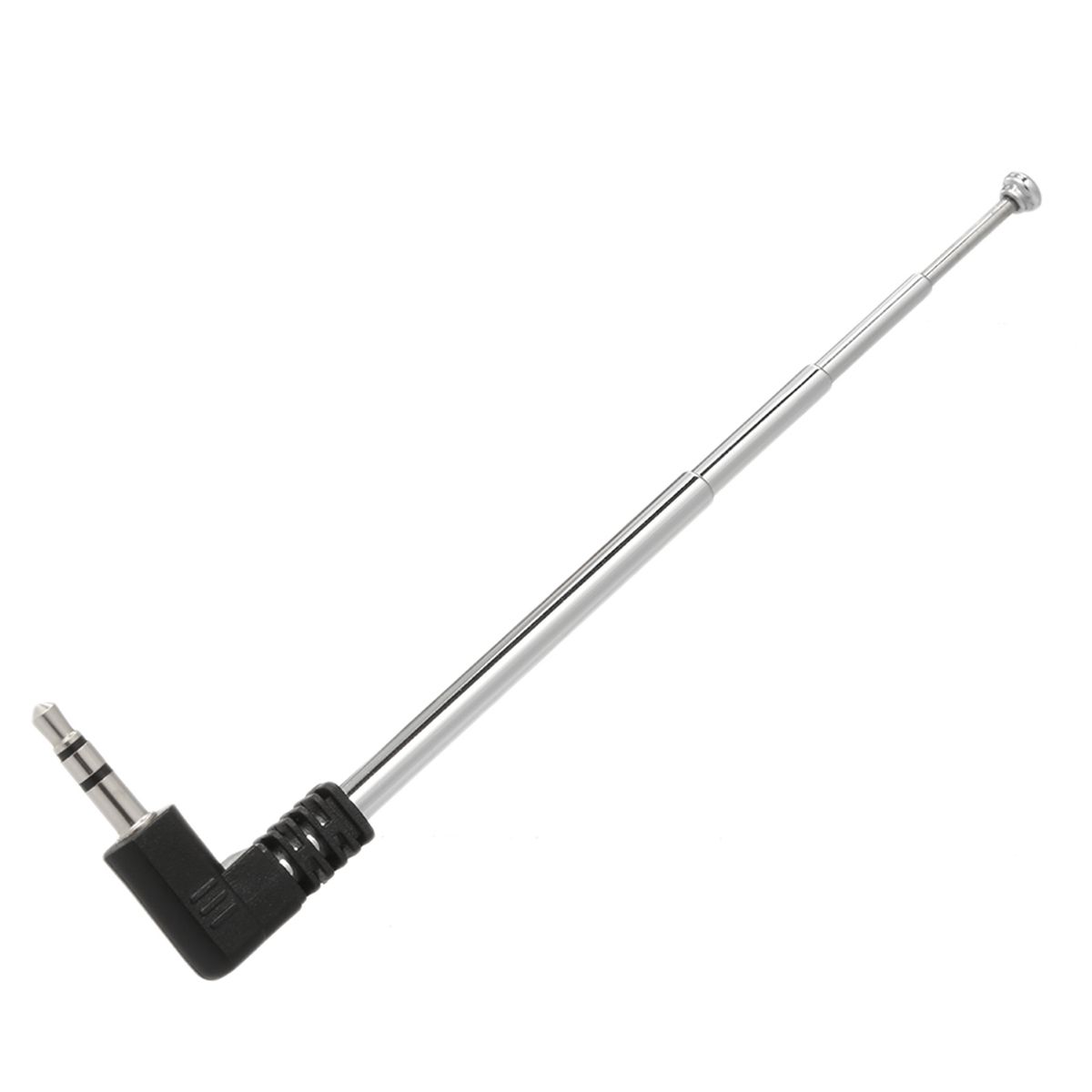 FM Radio Antenna 3.5mm Retractable Aerial 4 Sections L-Shape