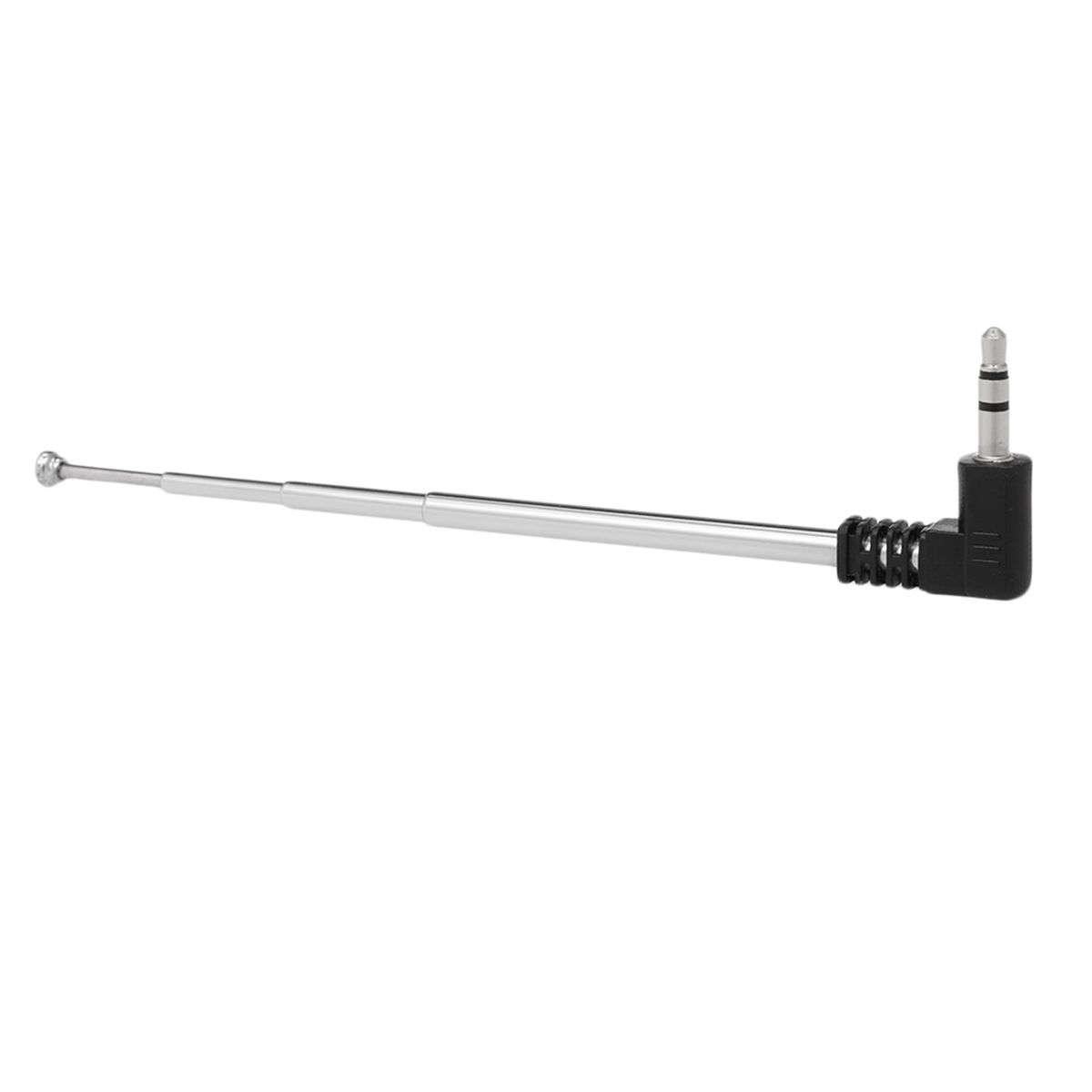 FM Radio Antenna 3.5mm Retractable Aerial 4 Sections L-Shape