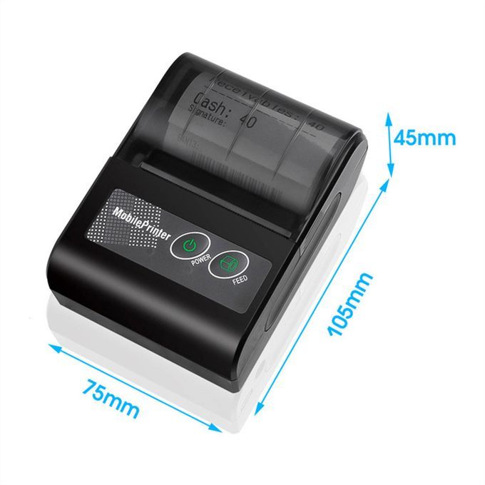 Wireless Mini Bluetooth Printer Portable Thermal Receipt Printer Paper