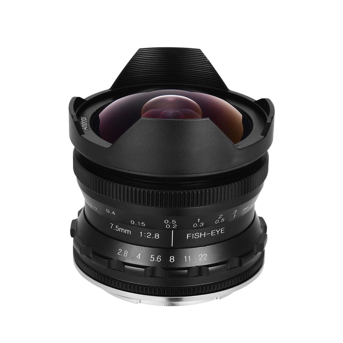 Andoer 7.5mm F2.8 Manual Focus Fisheye Lens 180° Ultra Wide Angle Large Aperture E-Mount Lens Compatible with Sony APS-C Frame ILDC Camera A6600 A6100 A6400 A6500 A6300 A6000 5100 A77II