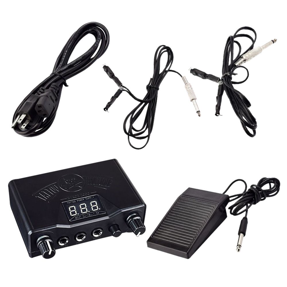 Tattoo Supplies Digital Tattoo Machine  Cords &Foot Pedal US Plug
