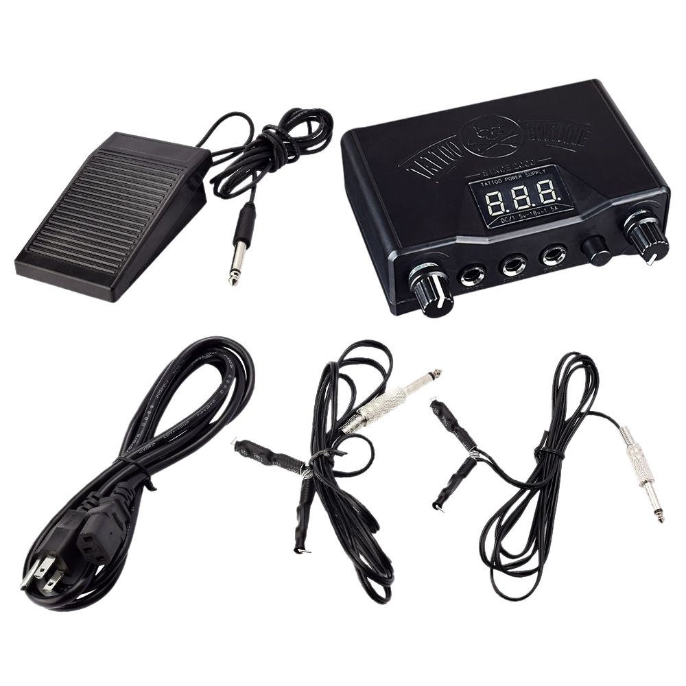 Tattoo Supplies Digital Tattoo Machine  Cords &Foot Pedal US Plug
