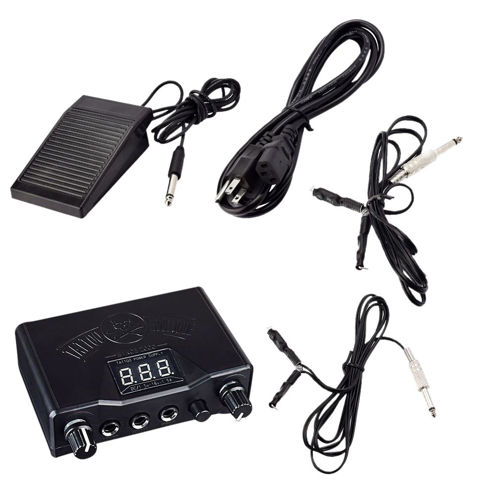 Tattoo Supplies Digital Tattoo Machine  Cords &Foot Pedal US Plug