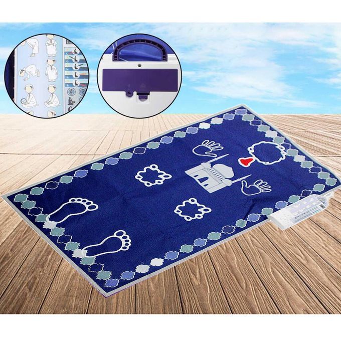 Speaker Talking Prayer Mat Blanket Mohammed Dark Blue C