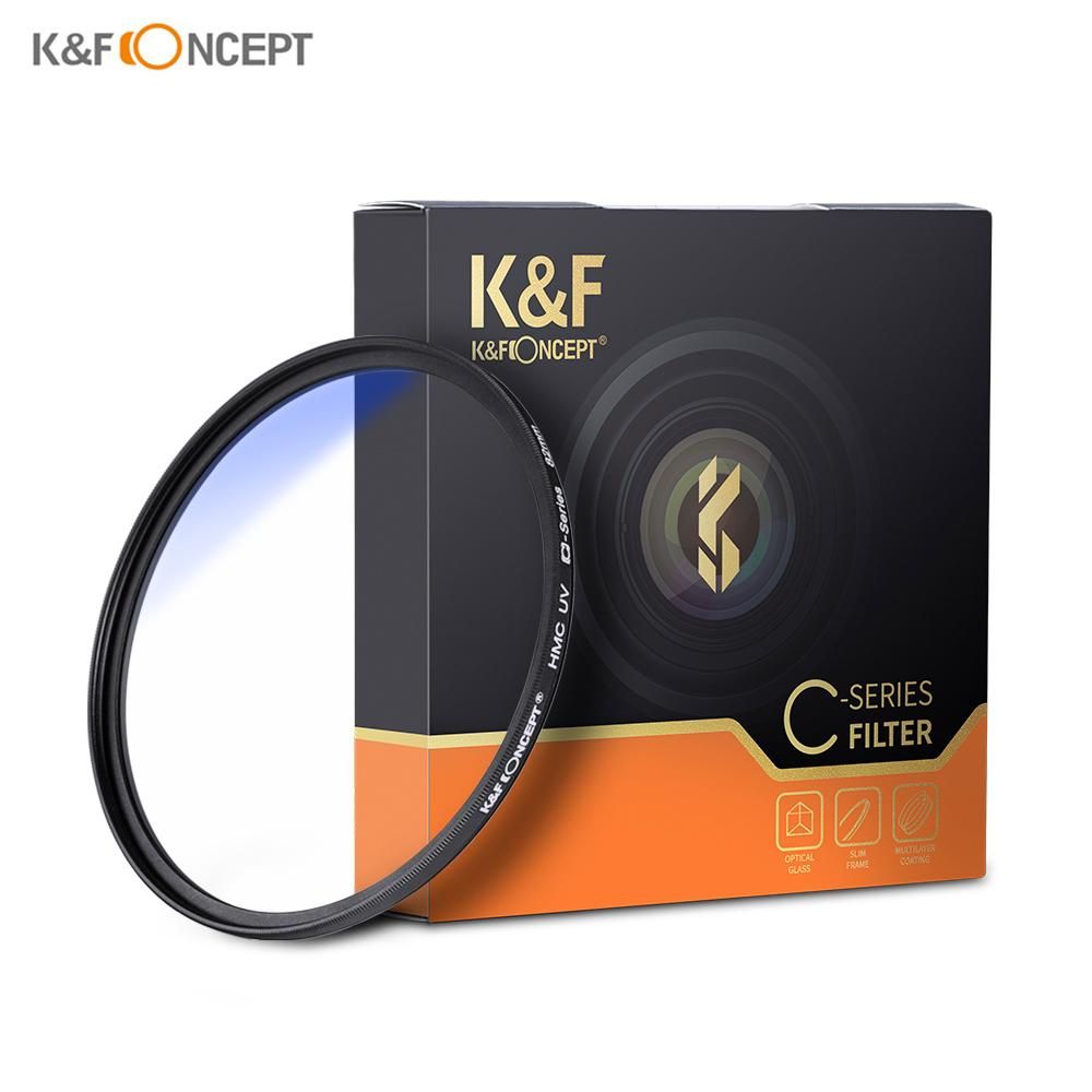 K&F CONCEPT 62mm Ultra Slim Multi Coated MC UV HD Lens Filter Compatible with Canon Nikon Sony DSLR Camera Lens