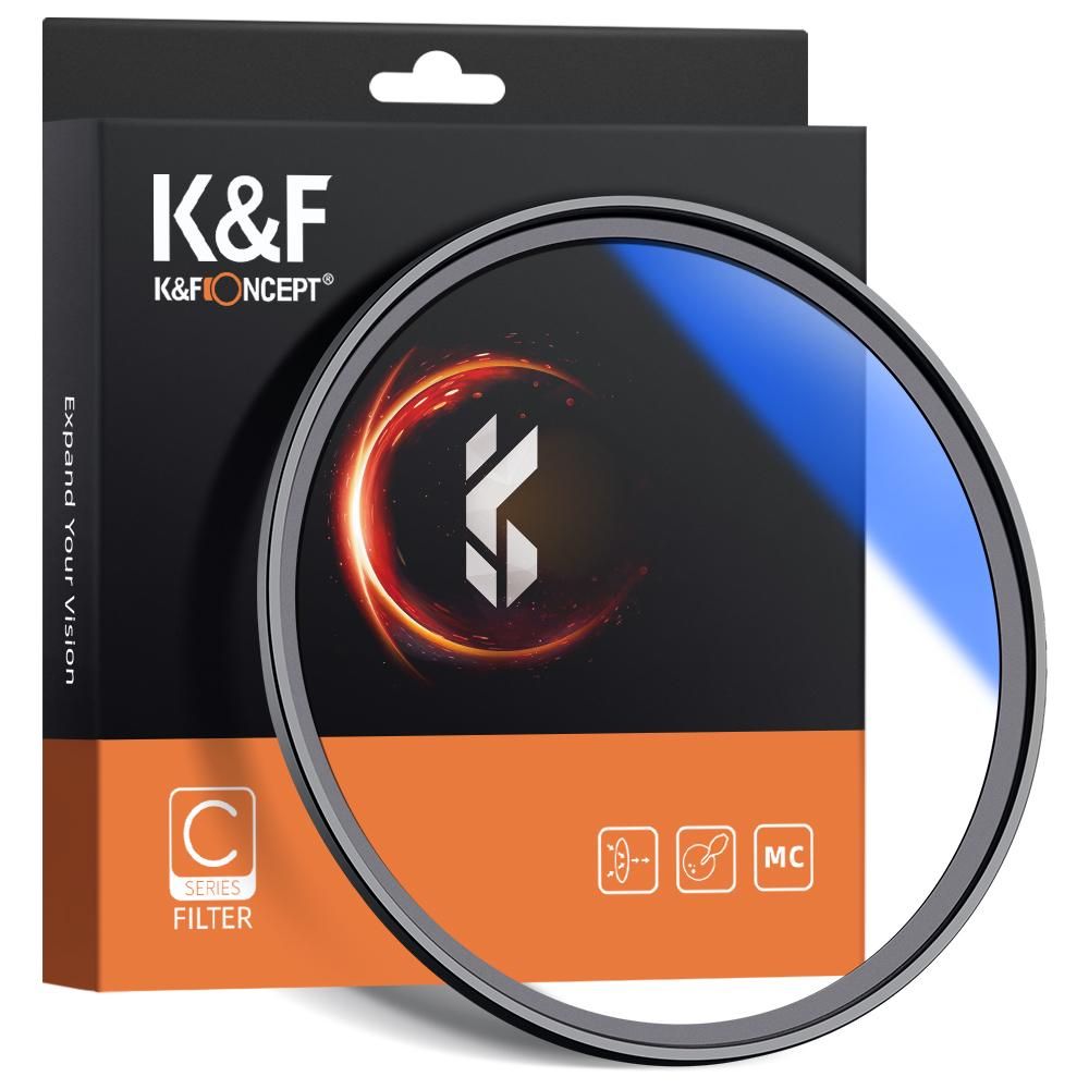 K&F CONCEPT 62mm Ultra Slim Multi Coated MC UV HD Lens Filter Compatible with Canon Nikon Sony DSLR Camera Lens