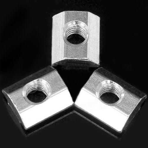 50pcs M5 T Sliding Nut Zin-Plated Carbon Steel T