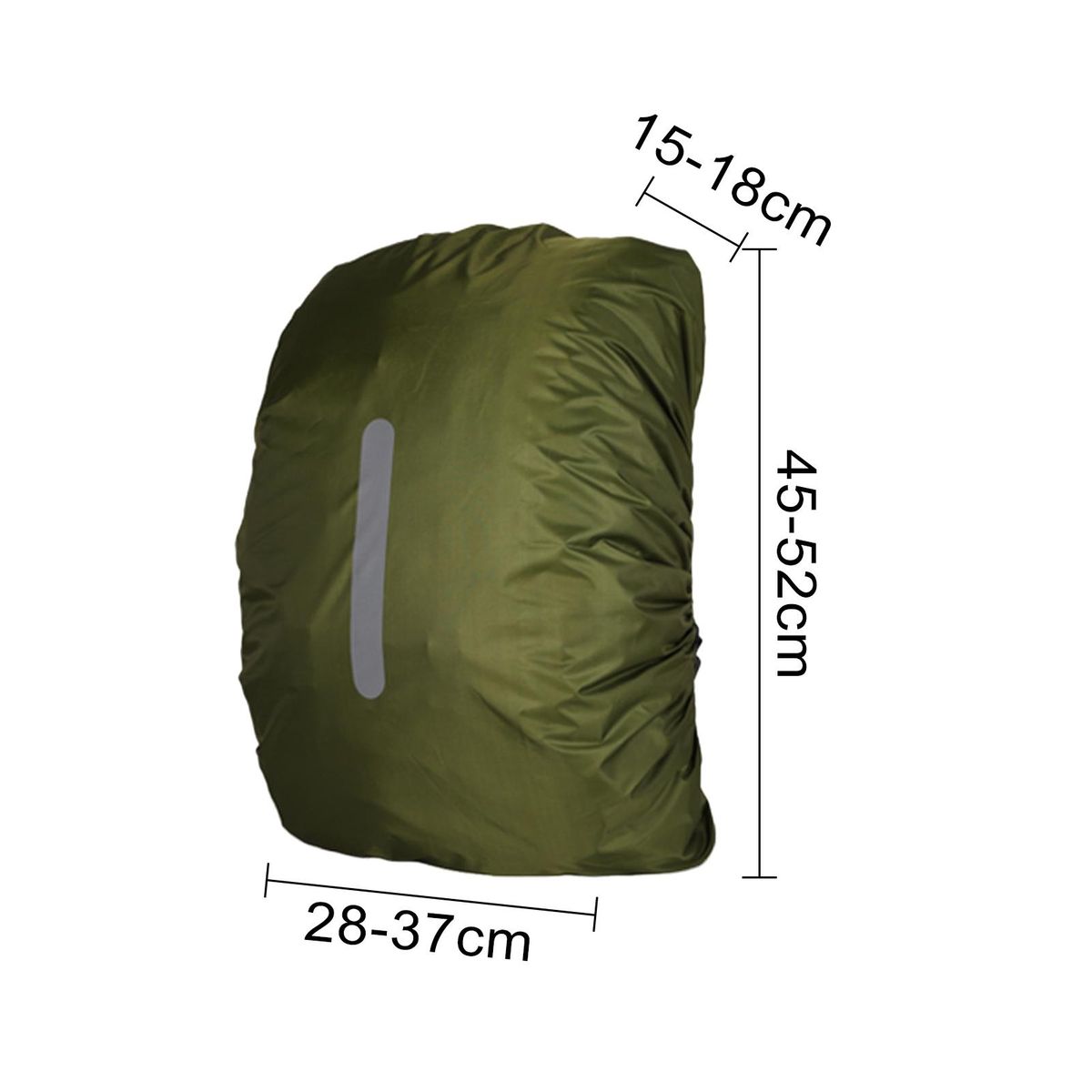 Reflective Backpack Rain Cover Rainguard Waterproof for School Army Green