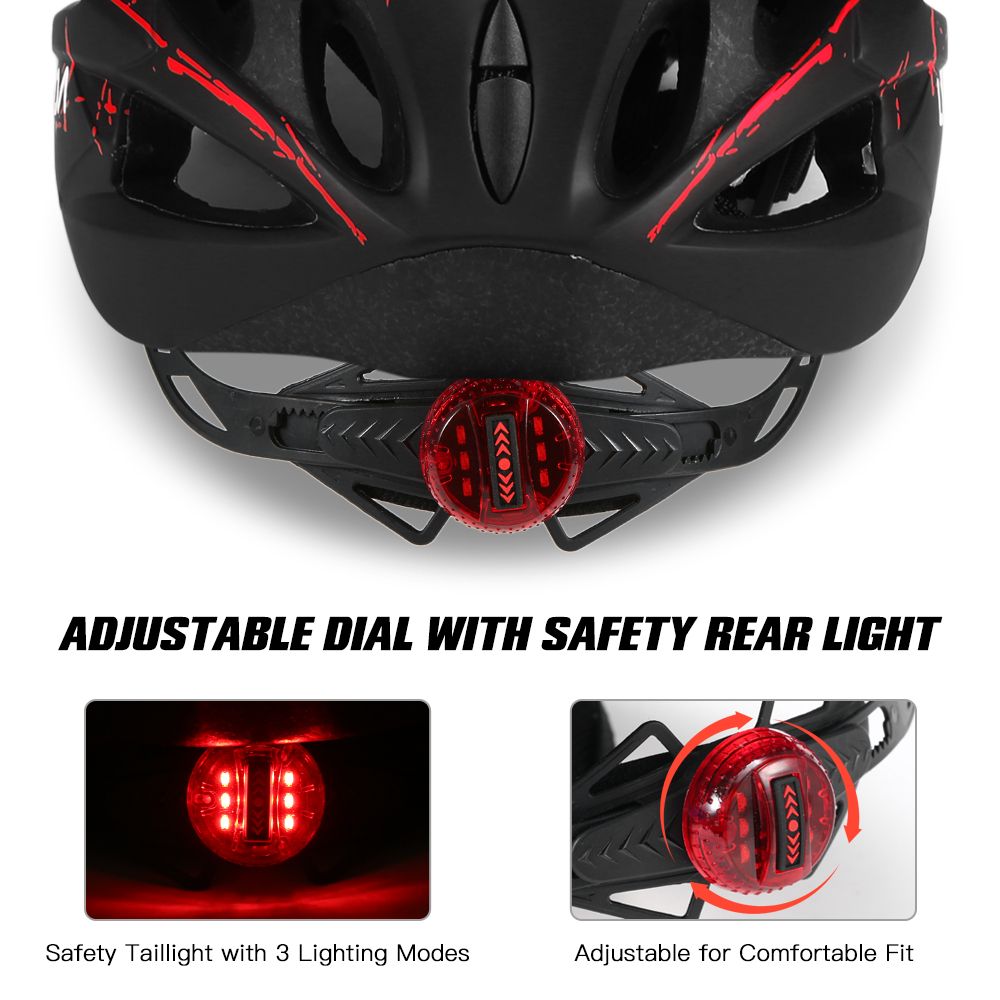 Lixada Lightweight Bike Cycling Helmet With Detachable