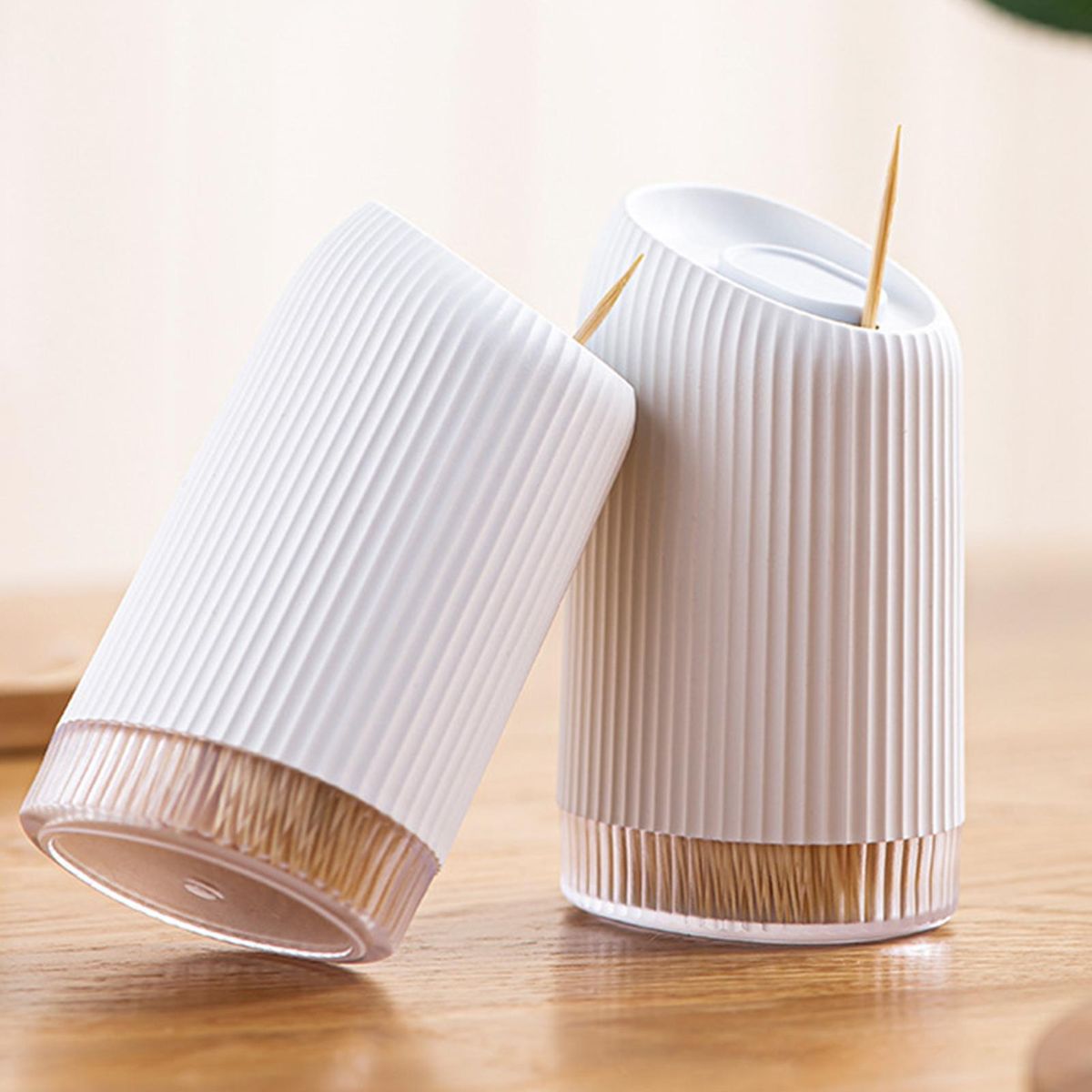 1 Set Toothpick Holder Food Grade Toothpick Case White