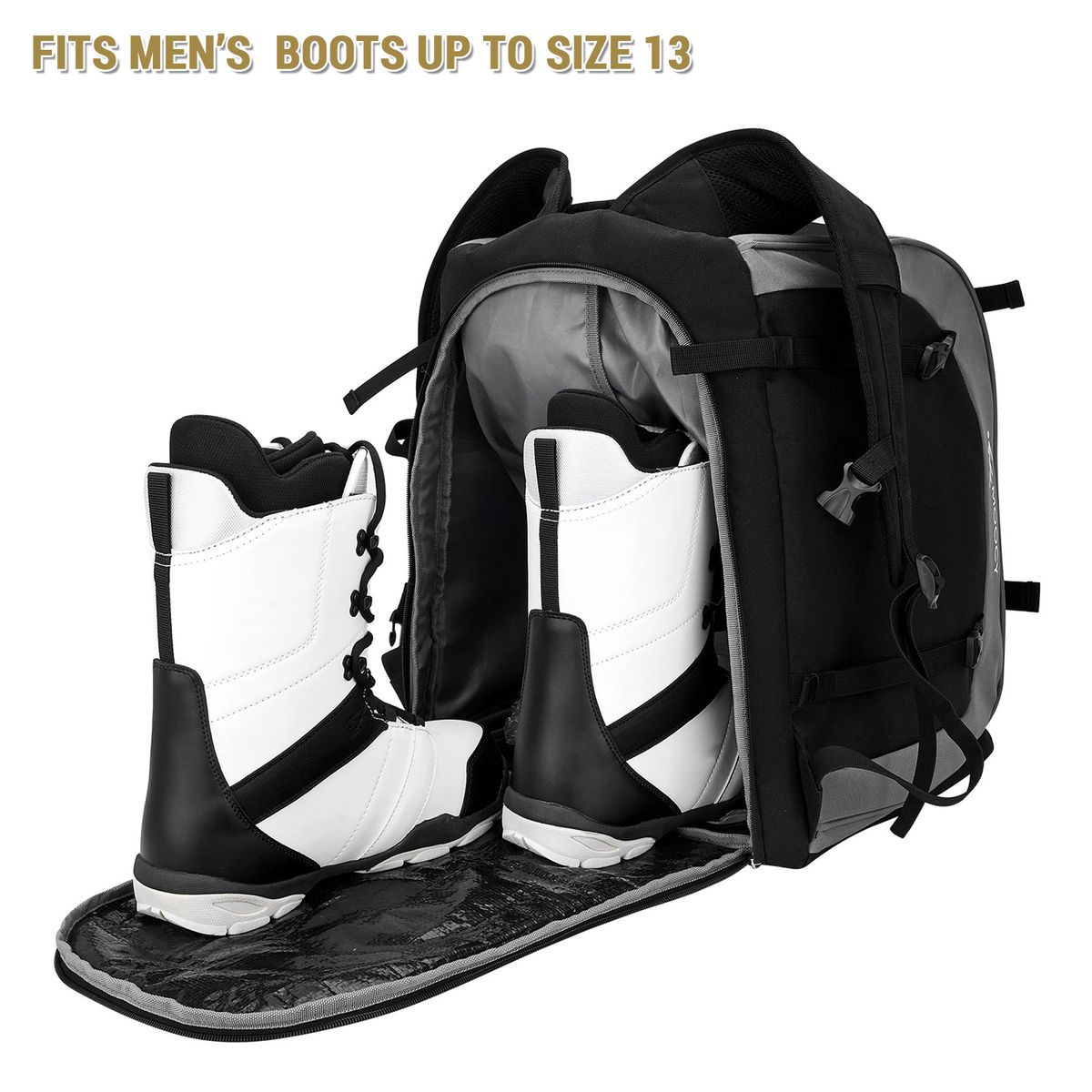 Large Capacity Ski Boot Bag 65L Ski Boot Travel Backpack