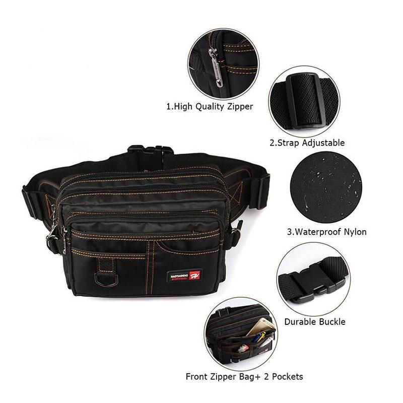 Men Waist Pack Water-resistant Hiking Cycling Bag