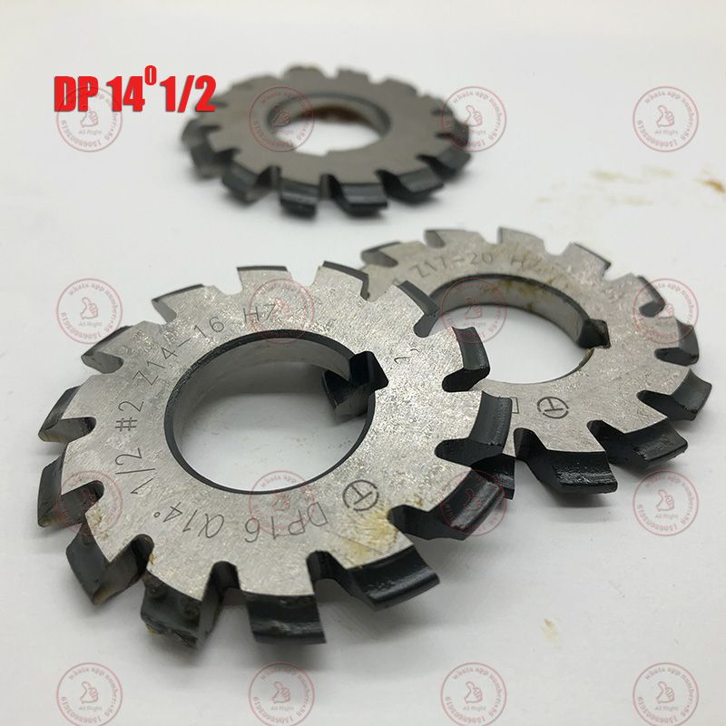 Disc Gear Milling Cutter DP Gear Milling Cutter DP8-DP16 Set 1-8 Pressure Angle 14.5